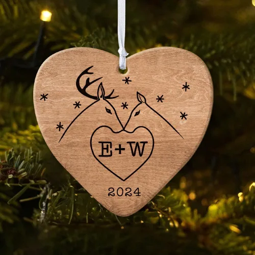 Vista 10 de Adorno personalizado de cerámica para parejas, adornos personalizados, regalo romántico de boda, regalo romántico para parejas, regalos de despedida