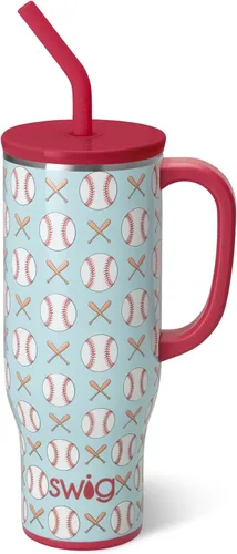 Vista 12 de Swig Life - Taza Mega de 40 onzas, Taza de 40 oz con asa, apta para vasos, apta para lavavajillas, taza aislada extra grande, acero inoxidable