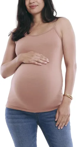 Vista 29 de Motherhood Maternity Camiseta sin mangas de lactancia con clip para mujer con correas ajustables y brasier integrado para lactancia materna