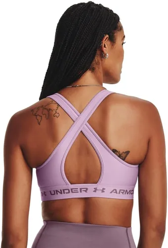 Vista 2 de Under Armour - Sujetador deportivo de medio impacto, con espalda cruzada, para mujer