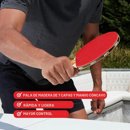 Vista 2 de ESPN Ping Pong Set, Table Tennis Ideal for Family Games and Game Night