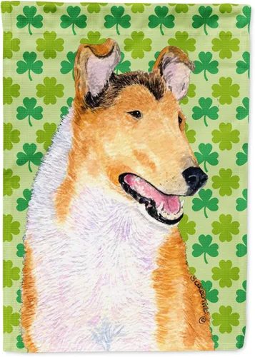 Vista 264 de Caroline's Treasures SS4442GF Affenpinscher Bandera de jardín con retrato de trébol del día de San Patricio para buzón, bandera decorativa