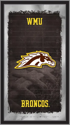 Vista 40 de Espejo de fútbol Appalachian State de 15" x 26" por Holland Bar Stool Company Appalachian State University