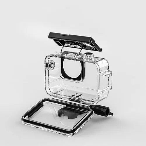 Vista 5 de Funda impermeable para DJI Osmo Action 4/Osmo Action 3 Cámara, 40M/131FT Submarino Buceo Carcasa protectora con soporte Carcasa impermeable Kit