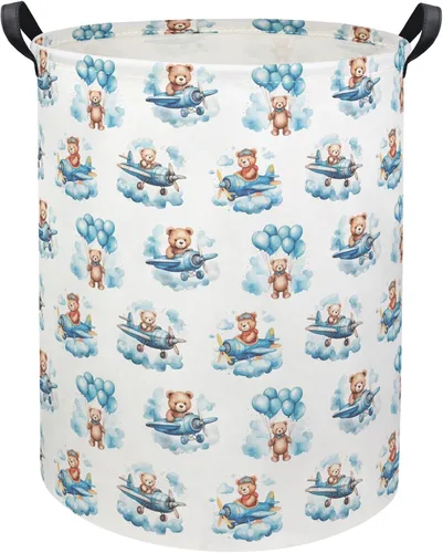 Vista 31 de Cesta de Ropa Sucia para Bebé Canasta para Bebé para Guardería de Niño y Niña Lindo Contenedor Organizador de Almacenamiento de Juguetes para Niños