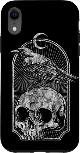 Vista 25 de Funda para iPhone 16 Skull Bull Horn Goth Gothic Ocult Emo Skeleton Ghost Case