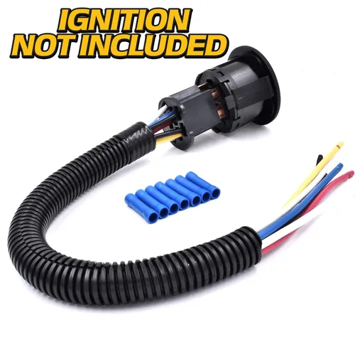 Vista 6 de HD Switch Kit de reparación de conectores de terminales de 7 conectores de terminales para interruptor de encendido de arranque, sustituye a John
