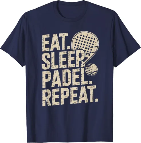 Vista 51 de Camiseta Eat Sleep Padel Repeat Padel Jugador de Tenis