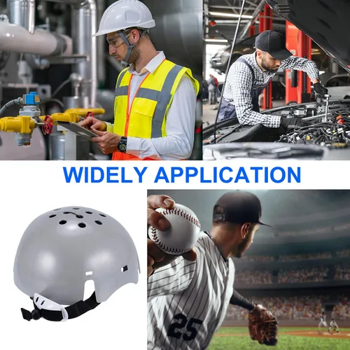Vista 7 de uxcell 2 piezas de inserción de gorra de béisbol, de ABS, gorra de seguridad ligera con correa ajustable para protección de la cabeza
