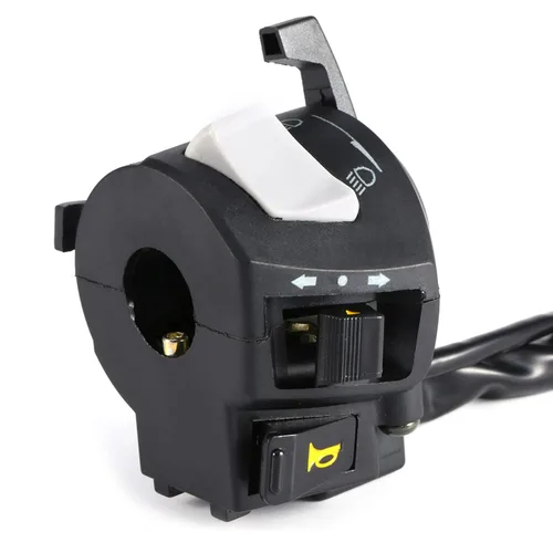 Vista 7 de Fydun Interruptor de control de luz de giro para manillar de motocicleta, interruptor universal para montaje en manillar, 1 par, lado izquierdo
