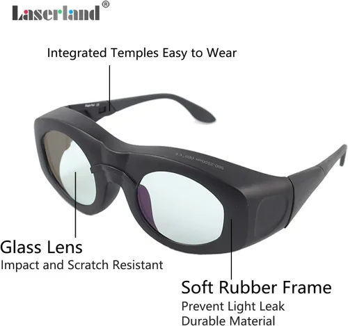 Vista 5 de 900nm-2940nm 1064nm ND: YAG Er: YAG y 980nm infrarrojos IR láser gafas protectoras CE OD5+ lente de cristal