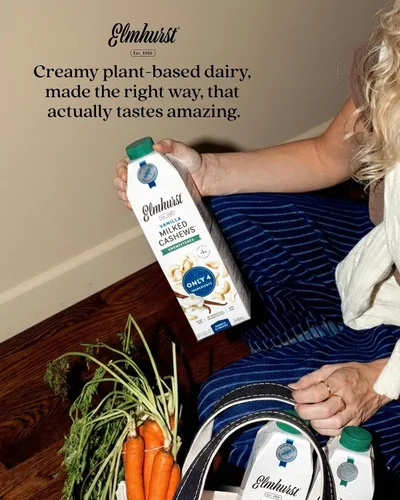 Vista 6 de Elmhurst 1925 Vanilla Cashew Milk Unsweetened - 32 Fl Oz (6-Pack)