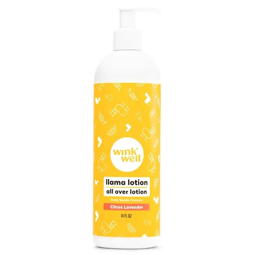 Vista 8 de Wink Well Llama Baby Lotion, cuidado corporal suave para hidratar y calmar la piel seca para bebés, niños y adultos, libre de parabenos, productos