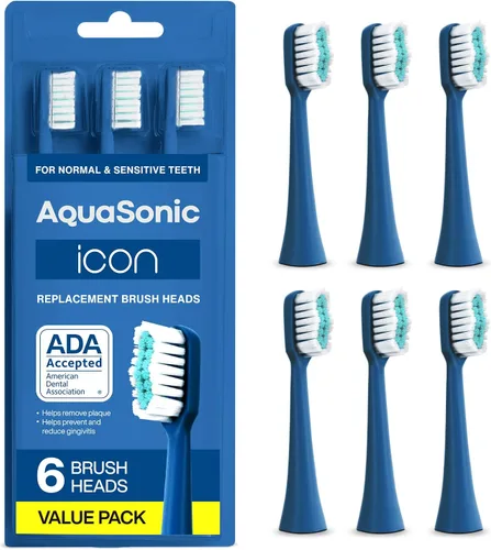 Vista 17 de AquaSonic Cabezales de cepillo de repuesto originales Icon Aceptado por ADA Compatible con AquaSonic Icon Cepillo de dientes 6 cabezales