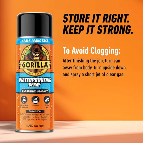 Vista 7 de Gorilla Aerosol blanco impermeable para parchar y sellar