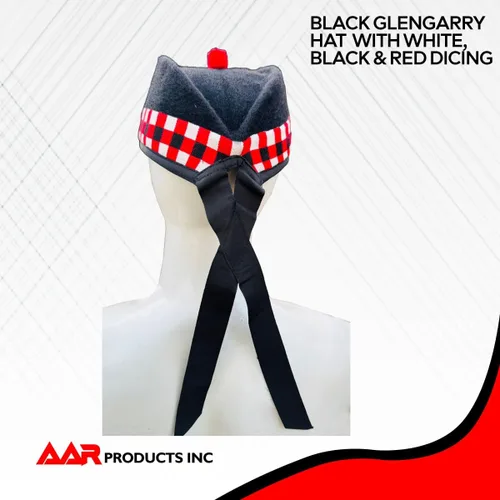 Vista 28 de AAR Gorros Glengarry Balmoral Kilt Scottish para hombre en dados y lisos 100% lana Piper 52-62
