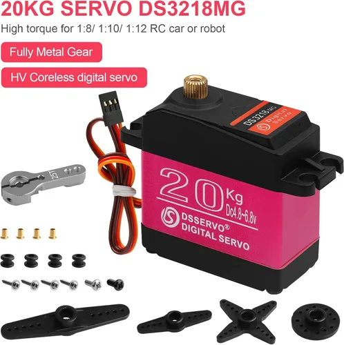 Vista 2 de 44.1 lbs impermeable Metal Gear RC Servo, 270°