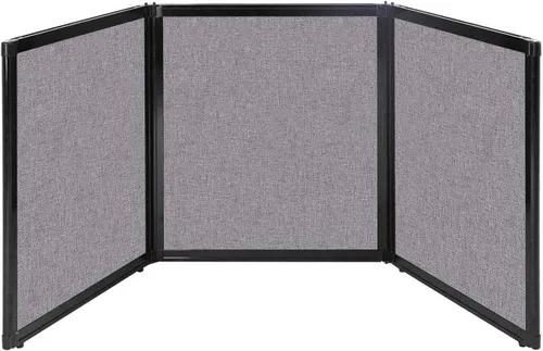 Vista 41 de Versare Pantalla plegable de mesa Partición de 3 paneles Divisor de espacio de trabajo portátil ligero Negro 78 x 24 pulgadas