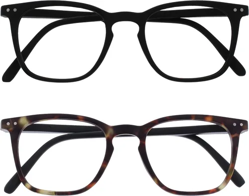 Vista 7 de OPULIZE BEX-ICE Reading glasses for Women Men,Scratch Resistant Rectangular frame with Spring Hinges (R61-R64)