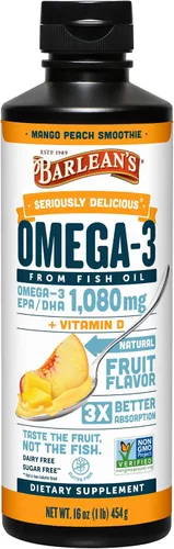 Vista 12 de Barlean's Suplemento líquido de aceite de pescado Omega 3 para hombres y mujeres, 1500 mg de ácido graso EPA y DHA, promueve la salud del cerebro