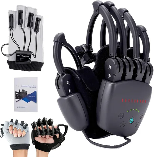 Vista 10 de Guantes de robot de rehabilitación mejorados para recuperación de hemiplejia cerebral, guante robótico portátil para rehabilitación de accidentes