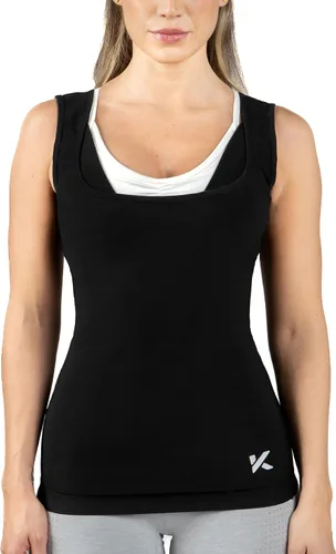 Vista 2 de Kewlioo Camiseta sin mangas de sauna premium para mujer, camiseta de sauna adelgazante para mujer, chaleco de sudor para entrenamientos, yoga