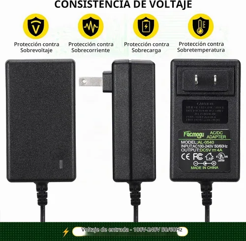 Vista 4 de Facmogu DC 5V 4A Convertidor de AC a DC, Fuente de alimentación de AC 100-240V a DC 5 Volt 4 Amp 20W Adaptador de corriente conmutada, Adaptador