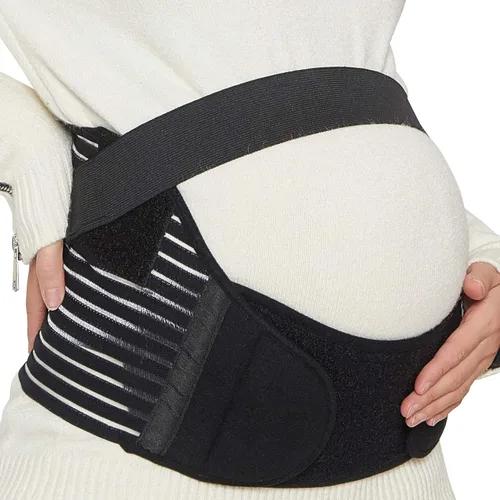 Vista 34 de NeoTech Care Cinturón de maternidad para embarazo, soporte para espalda, abdomen, cintura, pelvis (talla L, color marfil)
