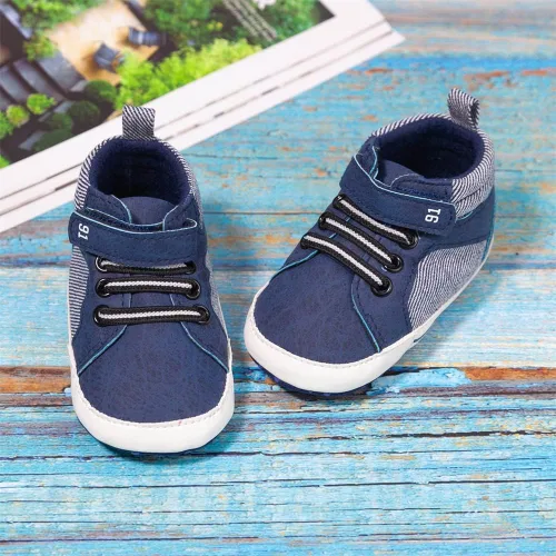Vista 4 de Miamooi Zapatos deportivos para bebés, niños y niñas, suela suave, zapatos de primera caminata, informales, planos, ligeros, para cuna