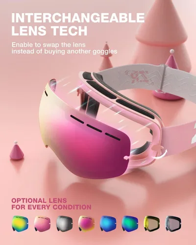Vista 2 de ZIONOR XMINI Kids Ski Goggles - Snowboard Snow Goggles for Boys Girls Youth