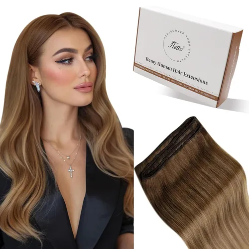 Vista 20 de Hetto - Extensiones de cabello humano real para coser, color negro azabache, #1, 12 pulgadas, 2.47 onzas Adhesivo suave, fuerte, uso diario