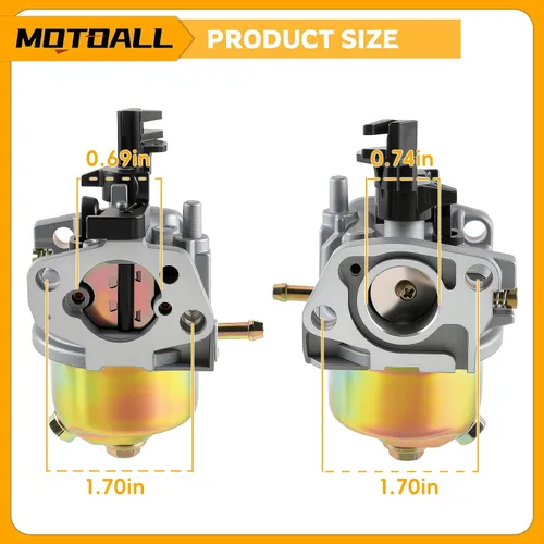 Vista 3 de MOTOALL Carburador Carb 16100-ZH8-W51, 16100-ZH8-W61, 16100-ZE1-814, 16100-ZE1-825 para Champion Power Equipment CPE 3000W 3500W 4000 Watt 6.5HP