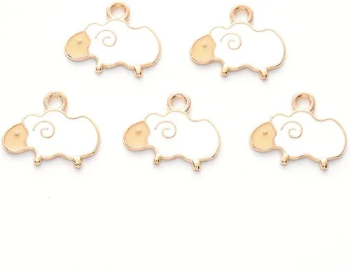Vista 20 de DanLingJewelry Dijes de esmalte mini colgantes de esmalte para hacer joyas y bricolaje, Metal