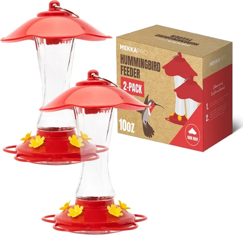 Vista 12 de MEKKAPRO Comedero para colibríes para exteriores hecho de vidrio, comedero para colibríes para exteriores, colgante a prueba de hormigas y abejas