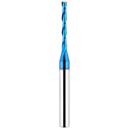 Vista 47 de EANOSIC Brocas de fresadora en espiral de compresión ascendente y descendente de 1/2 pulgada de diámetro de corte con revestimiento nano azul