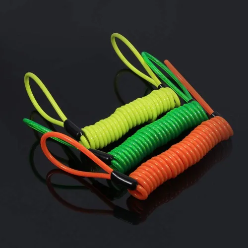 Vista 4 de VGEBY1 Cable de bloqueo de disco, cable de recordatorio de motocicleta, cable de bloqueo de disco de 4.9 ft, bloqueo de alarma de seguridad