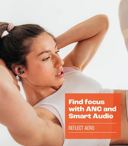 Vista 3 de JBL Reflect Aero - Auriculares inalámbricos con cancelación activa de ruido, 6 micrófonos para llamadas perfectas con VoiceAware, extremadamente a