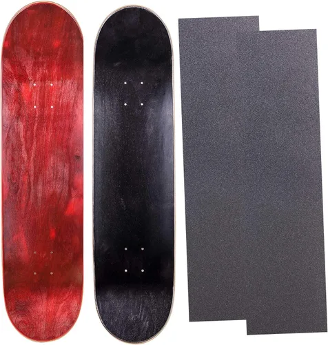 Vista 6 de Cal 7 Tablas de patineta en blanco con agarre, juego de 2 Natural