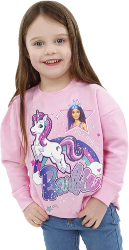Vista 3 de Barbie Sudadera Sudadera de unicornio para niñas Sudadera para niñas Tallas 3T a 10