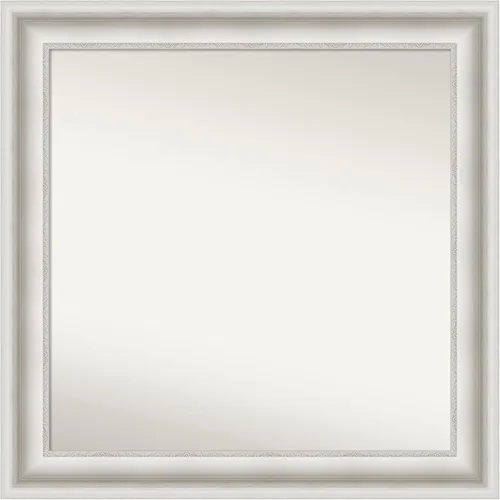 Vista 34 de Amanti Art Espejo de baño plateado para sobre el fregadero, espejo cuadrado de níquel cepillado de 30 x 30 pulgadas, marco moderno grande, se cuelga