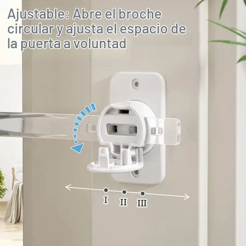 Vista 3 de EUDEMON Paquete de 1 protector de pellizco para puerta a prueba de niños, tope de puerta de bebé y pestillo de puerta, manija de palanca de puerta