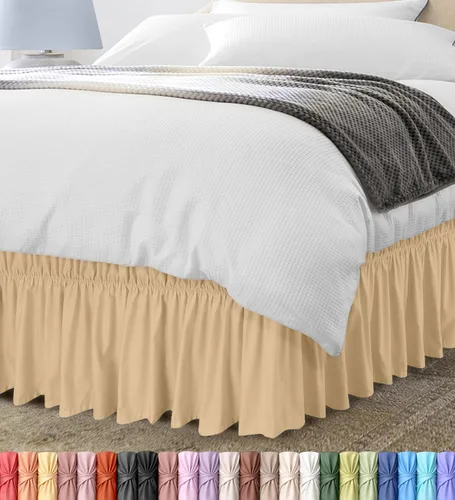 Vista 17 de Utopia Bedding Falda de Cama Elástica Twin - Volante de Fácil Colocación - Falda de Cama de Microfibra con Cinturón Elástico Ajustable Caída