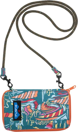 Vista 17 de KAVU Go Time Cartera Cruzada Plegable Bi-Fold con Correa de Cuerda Teñido anudado de playa
