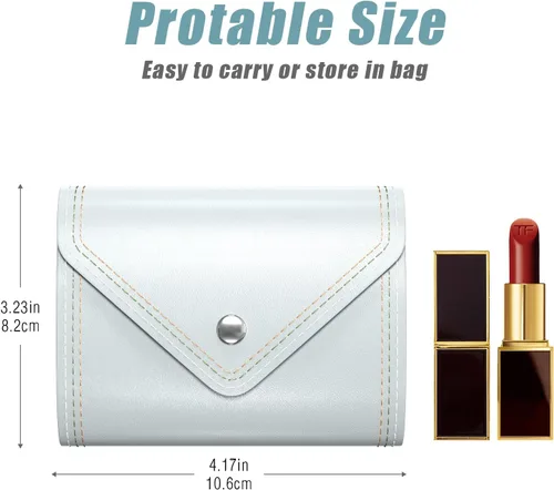 Vista 2 de Nipichsha Tarjetero para tarjetas de crédito, cartera pequeña para tarjetas, cartera delgada de cuero para tarjetas, funda de bolsillo para tarjetas
