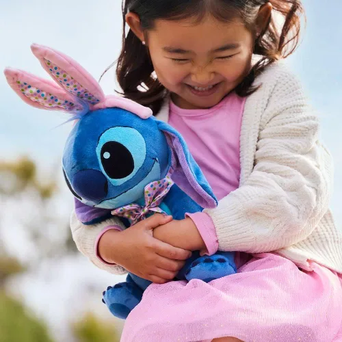 Vista 2 de Disney Stitch - Conejo de Pascua de felpa, pequeño de 9 12 pulgadas, para niños y niñas, animales esponjosos, perfecto relleno de cesta de Pascua