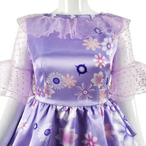 Vista 2 de Vestido Isabella para niñas, vestidos de princesa púrpura para niños pequeños de Encanto