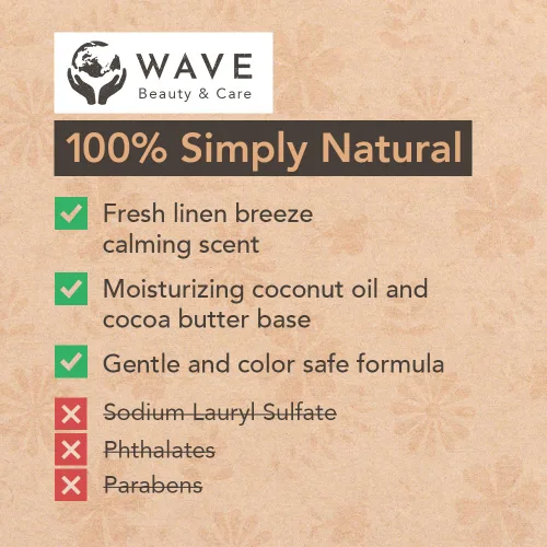 Vista 7 de Wave - Barra de champú de aceite de argán – Barra vegana hidratante y hecha a mano para cabello brillante, champú natural, orgánico y sin OMG