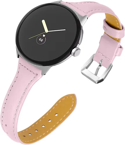 Vista 10 de Correa de cuero compatible con Google Pixel Watch Band Correa de repuesto Correa de pulsera transpirable para Google Pixel Watch Accesorios