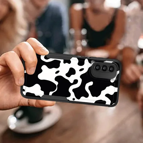 Vista 6 de Funda para Moto G 5G 2022, resistente de doble capa híbrida de policarbonato duro, goma suave, a prueba de golpes, funda protectora resistente