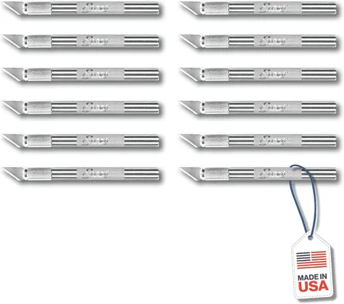 Vista 8 de Excel Blades K2 - Juego de cuchillos de hobby de servicio medio, paquete de 3 cuchillos de precisión con cuchillas #24 para tallar y manualidades